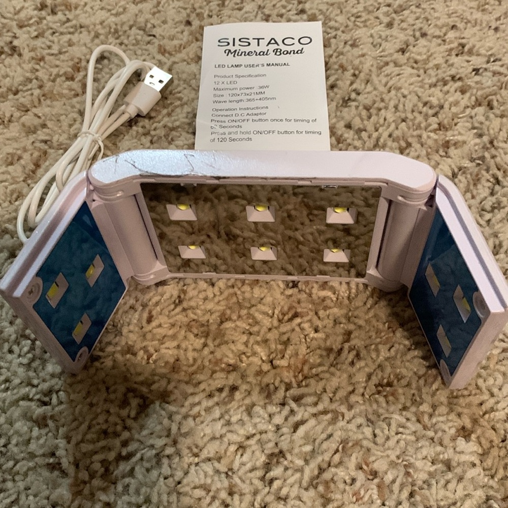 Sistaco Marble Design LED Nail Lamp 36W with USB cable and user sheet - Picture 3 of 3